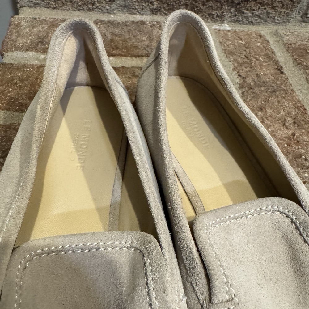 Le Monde Beryl Lo Boy Suede Loafer Women's Gray Size 38 #246 - Picture 15 of 16